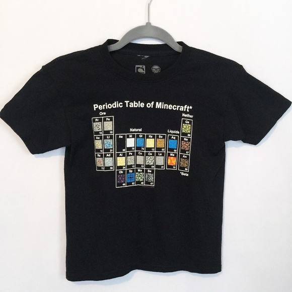 Periodic Table of Minecraft T Shirt Youth Small - Picture 1 of 4